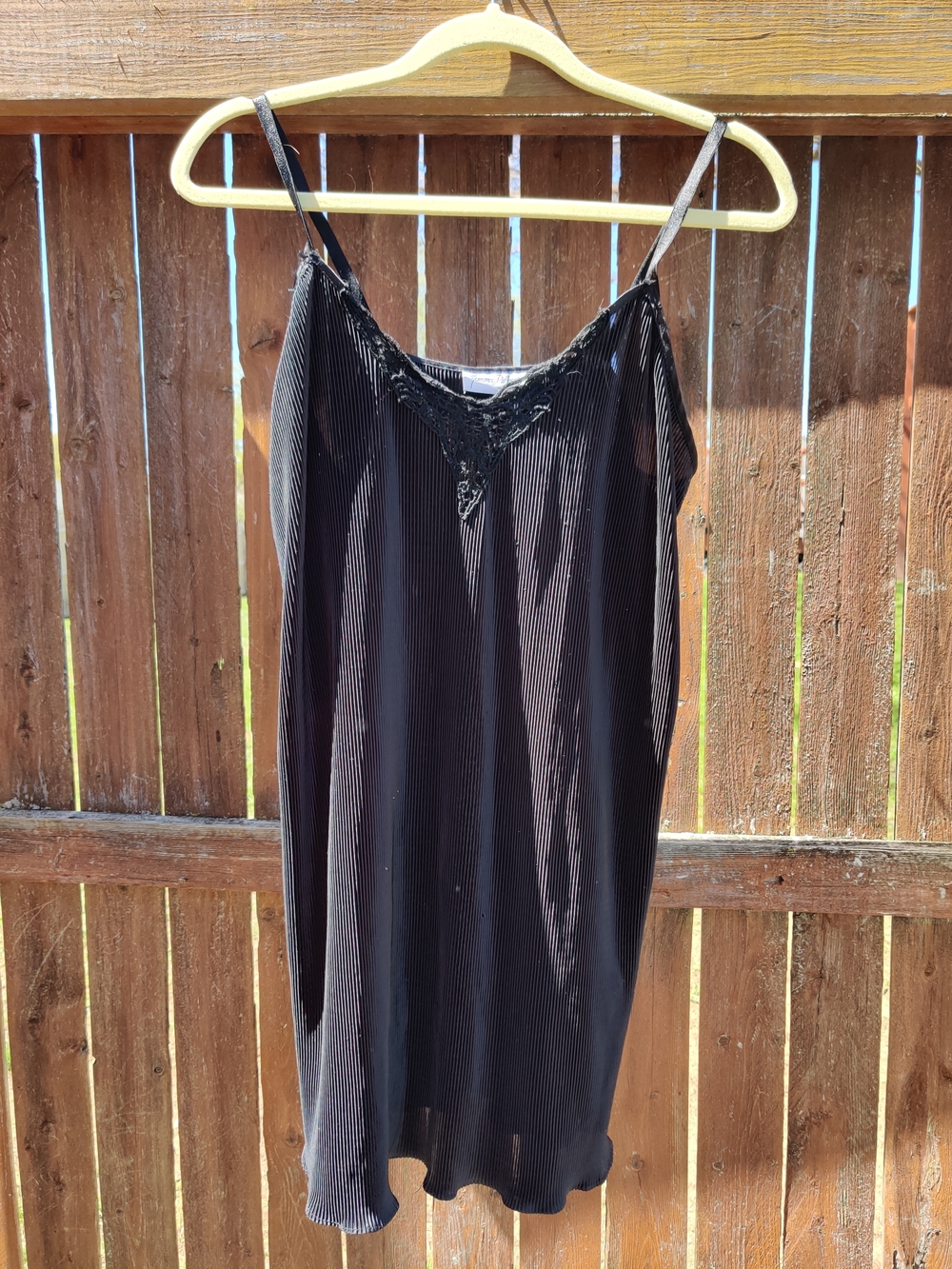 Black Lace-Trim Slip - Women's Chemise